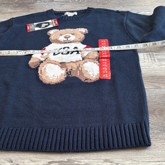 Mighty fine Navy Blue Bear Sweater New with Tag Size Xsmall - Picture 5 of 6